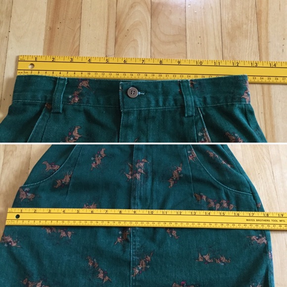 VNTG High Waist Equestrian Horse Ruff Hewn Skirt - Picture 5 of 6